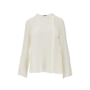 엠포리오아르마니 조젯 버튼 블라우스, 화이트계열, Italy 42(KR 66)