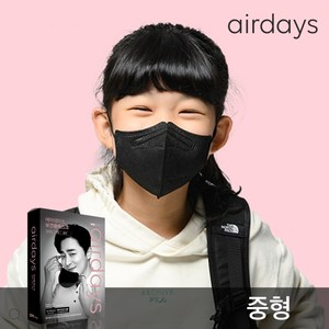 에어데이즈 보건용 마스크 블랙 C타입 중형 KF94, 10개입, 5개