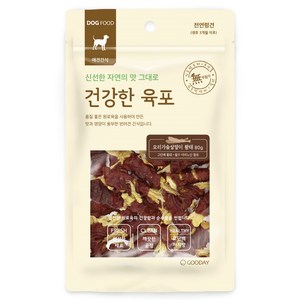 건강한육포 오리가슴살말이 황태 80g, 1개