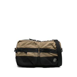 스톤 아일랜드 로고 패치 크로스 백