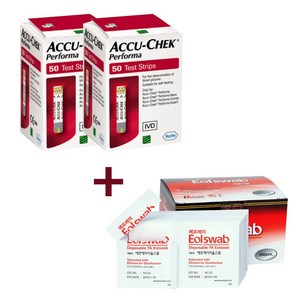 아큐첵 퍼포마 혈당검사지 100매+알콜솜100매 1, 1세트, 1세트00