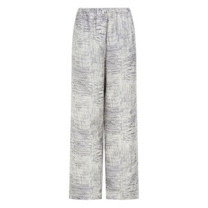 페라가모 애니멀 프린트 밴딩 웨이스트 팬츠, 그레이계열+화이트계열, Italy 40(KR 55)