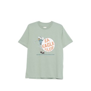 엠포리오아르마니 그래픽 크루 넥 티셔츠, 그린계열+화이트계열, Standard XL(KR 105)