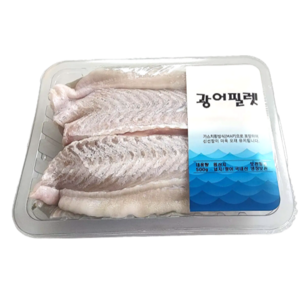 당일작업 국내산 광어 필렛 광어회 순살 500g 1kg, 1개, 광어 필렛 500g