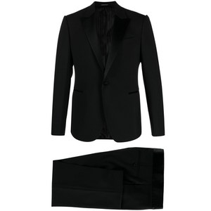 엠포리오아르마니 싱글 브레스티드 테일러드 수트, 블랙계열, Italy 50(KR 100)