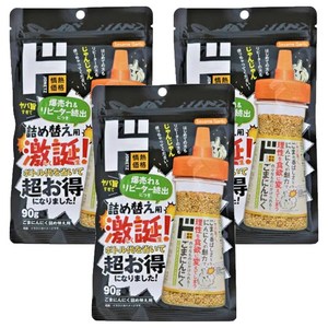 조네츠 음식에 뿌려 먹을 수 있는 참깨 마늘 리필용, 90g, 3개