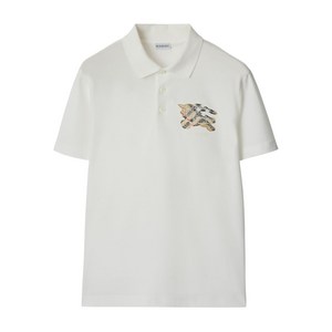 버버리 이퀘스트리안 나이트 체크 폴로 셔츠, 화이트계열, Mid standard XS(KR 95)