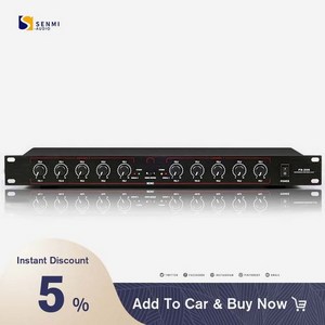 모노 오디오 신호 분배기 전문 인터페이스 스테레오 장비 무대 XLR 2 in 10 out, [01] US Plug, 01 FS206-220V-EU Plug