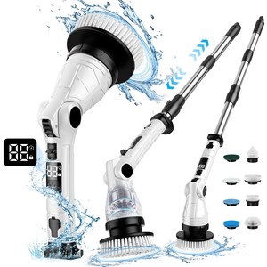 Bamifun 무선 전동 욕실 청소기 주방 화장실 다용도 청소기 IPX7 방수 8in1세트