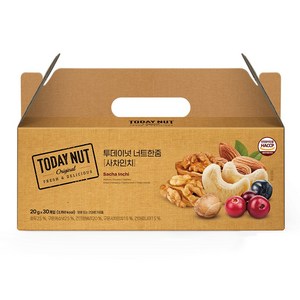 투데이넛 너트한줌 사차인치 견과 선물세트 30개입 600g, 1세트