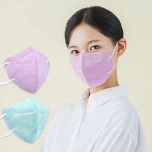 에이앤피 컬러핏 새부리형 마스크 중형 100매 숨쉬기편한 마스크 귀편한마스크 컬러마스크, 퍼플, 20개, 5매입