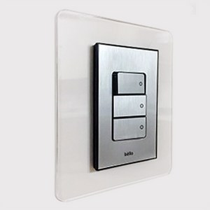 다온조명 국산 전등 스위치 투명 아크릴 커버 벽지보호 손때방지 레이저가공방식, 소, 1개