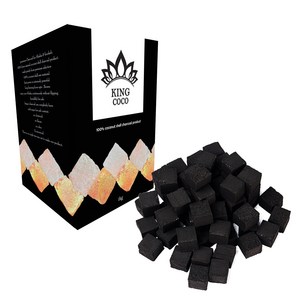 물담배 시샤 후카 숯 100% 코코넛숯 큐브형x 1kg(CUBE72개) KINGCOCO COCONUT SHISHA HOOKAH CHARCOAL 캠핑용품 차콜 홀릭 식자재마트, 72개