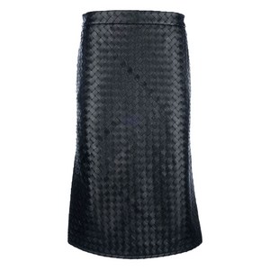 보테가 베네타 인트레치아토 우븐 레더 스커트, 블랙계열, Italy 42