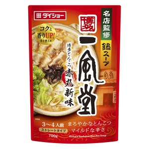 잇푸도 나베 스프 하카타 돈코츠 마일드한 매운맛 스트레이트 타입, 700g, 1개