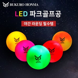 [파크골프데이] 부쿠로혼마 Led 야광 파크골프공, 1개, 그린, 1개
