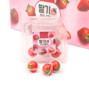 딸기 모양 미니 젤리, 6개, 15g