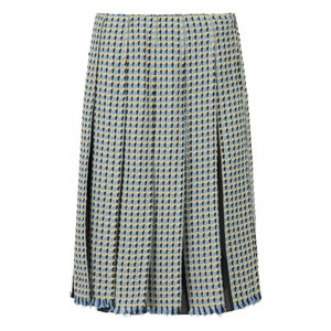 마르니 플리츠 스커트, 블루계열+옐로우계열, Italy 40(KR 55)