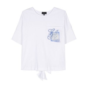 엠포리오아르마니 로고 프린트 티셔츠, 화이트계열, Standard XS(KR 44)