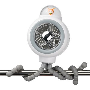 이지디어 저소음 유모차 선풍기, 화이트, 1개