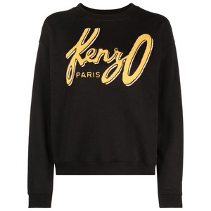 겐조 아카이브 로고 자수 플리스 스웨트셔츠