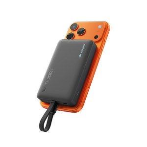 쿡테크 CP12 일체형 2in1 보조배터리 22.5W 고속충전 마그네틱 무선 맥세이프 보조배터리 10000mAh +입출력 C타입 케이블