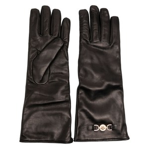 베르사체 메두사 95 가죽 장갑, in 7.5(KR 190), 메탈릭 톤