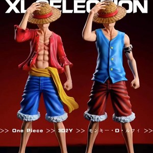 LovEly스토리 원피스 정상전쟁 2년전후 누름모자 루피 S+풀 페인팅 피규어 2종세트, 1세트