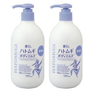 쿠마노 레이하쿠 하또무기 바디 밀크, 400ml, 2개