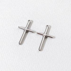 비즈아이 [8-037-02]써지컬스틸 펜던트 매듭십자가 15x25.4mm 1개