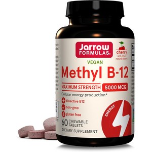 재로우 메틸 B-12 5000mcg 체리 맛 로젠지