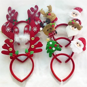 크리스마스 머리띠 파티쇼 6종세트 헤어밴드 슬림소녀 Chistmas headband, 레드, 1세트