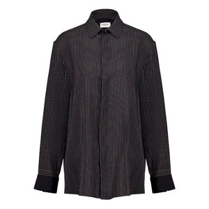 생로랑 로고 자수 셔츠