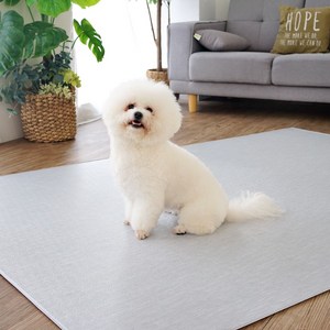휴팡 양면 6T 사각형 애견매트[미끄럼방지 슬개골보호 강아지매트] 대형 140x200cm 직물패턴