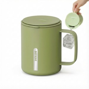 316 스테인리스 보온보냉 진공 텀블러 머그, 그린, 400ml, 1개