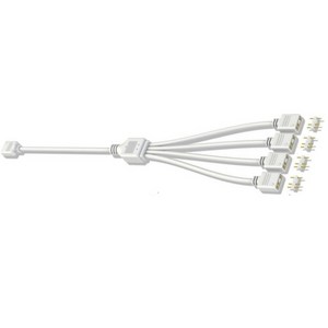 5V 3핀 ARGB 1:4 분배 케이블 - 33.5cm 연장 - 메인보드 5V 헤더용 - RGB 팬 LED 스트립 확장