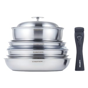 쉐프윈 인덕션 드림핸즈 316 풀패키지 프라이팬세트 7개, 혼합색상, 팬 4종 + 웍 2..., 9개