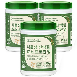 아임뉴트리 식물성 단백질 효소 프로틴, 3개, 420g