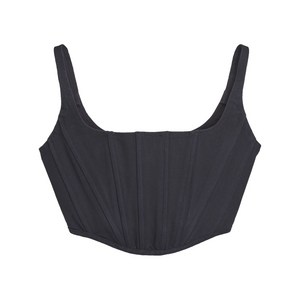 마크제이콥스 데님 뷔스티에 탑, 블랙계열, US 10