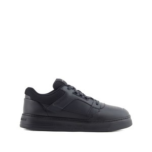 엠포리오아르마니 레더 패널 스니커즈, UK 11(KR 300), 블루계열