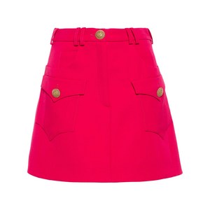 발망 라이온 인그레이빙 버튼 미니 스커트