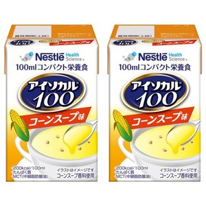 네슬레헬스사이언스 아이소카르 100 콤팩트 영양식 콘스프 맛, 100ml, 2개