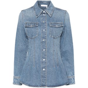 끌로에 코르셋 스타일 데님 셔츠, 블루계열, France 36(KR 55)