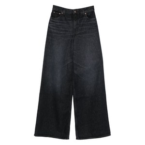 끌로에 버튼 와이드 진, 블랙계열, Waist (in) 29(KR 66)