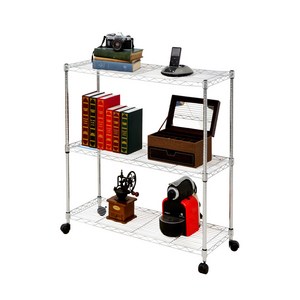 홈 메탈선반 철제선반 틈새수납장 이동식 팬트리 선반 3단 4단 5단, 340x750, 높이 900 3단 선반형