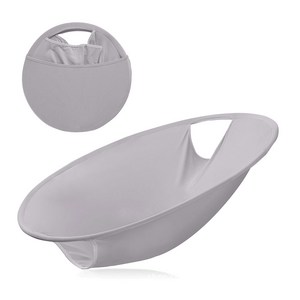 이지런드리 버킷 접이식 세탁물 옮기기 빨래바구니 그레이+고리 훅