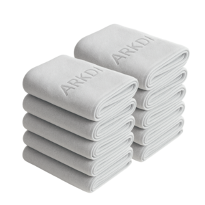 아크디 먼지없는 호텔 고급 수건, 그레이, 10개