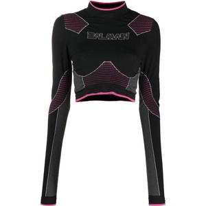 발망 심리스 크롭 탑