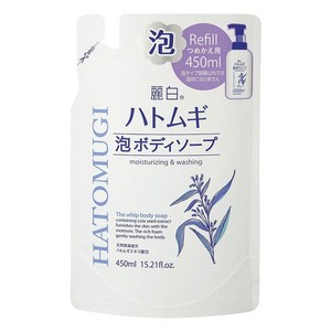 쿠마노 레이하쿠 하또무기 펌프형 바디 솝 리필, 450ml, 1개