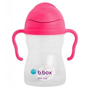 비박스 젤라또 컬러 손잡이 빨대컵, 로즈, 240ml, 1개